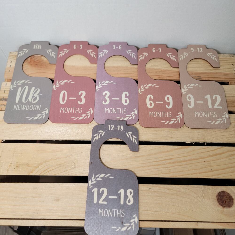 6 Pc Baby Wardrobe Wooden Dividers for Clothing Organizer